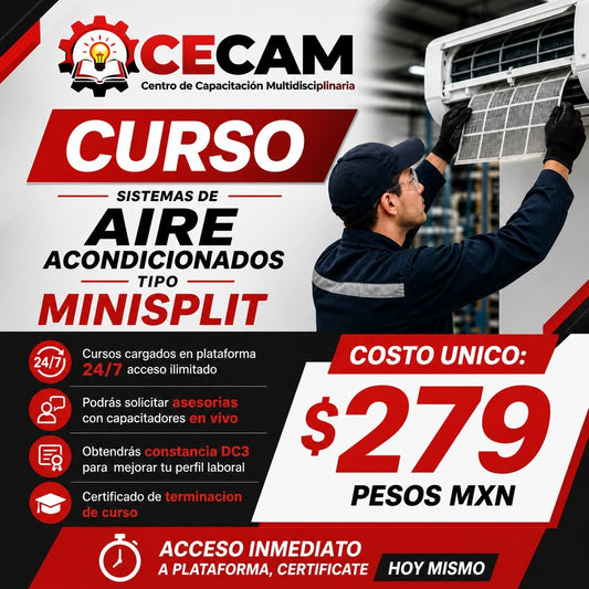 Curso Online de Aire Acondicionado Tipo Minisplit