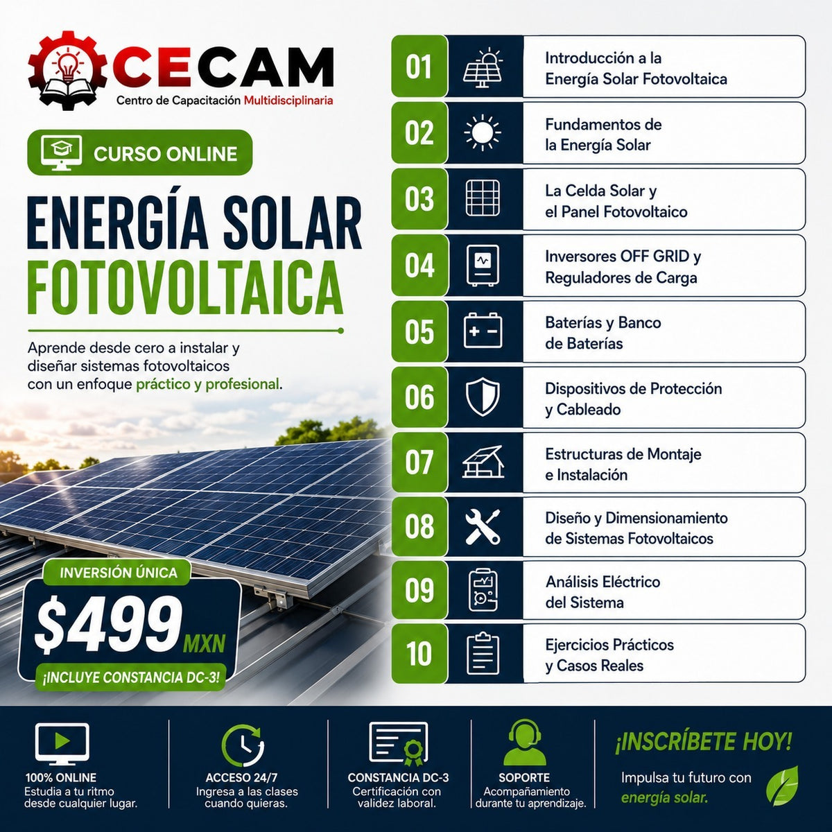 Curso Online de Energía Solar Fotovoltaíca