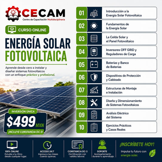Curso Online de Energía Solar Fotovoltaíca