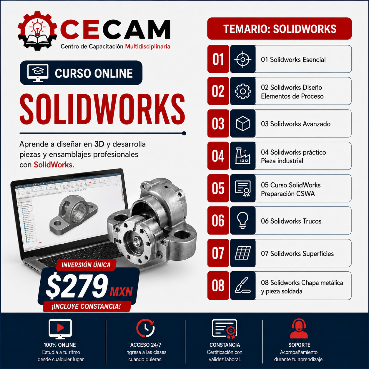 Curso Online Solidworks Básico a Avanzado