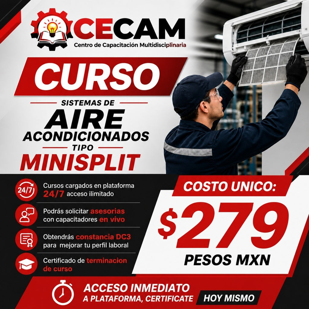 Curso Online de Mantenimiento e Instalación de Sistemas de Refrigeración Tipo Minisplit