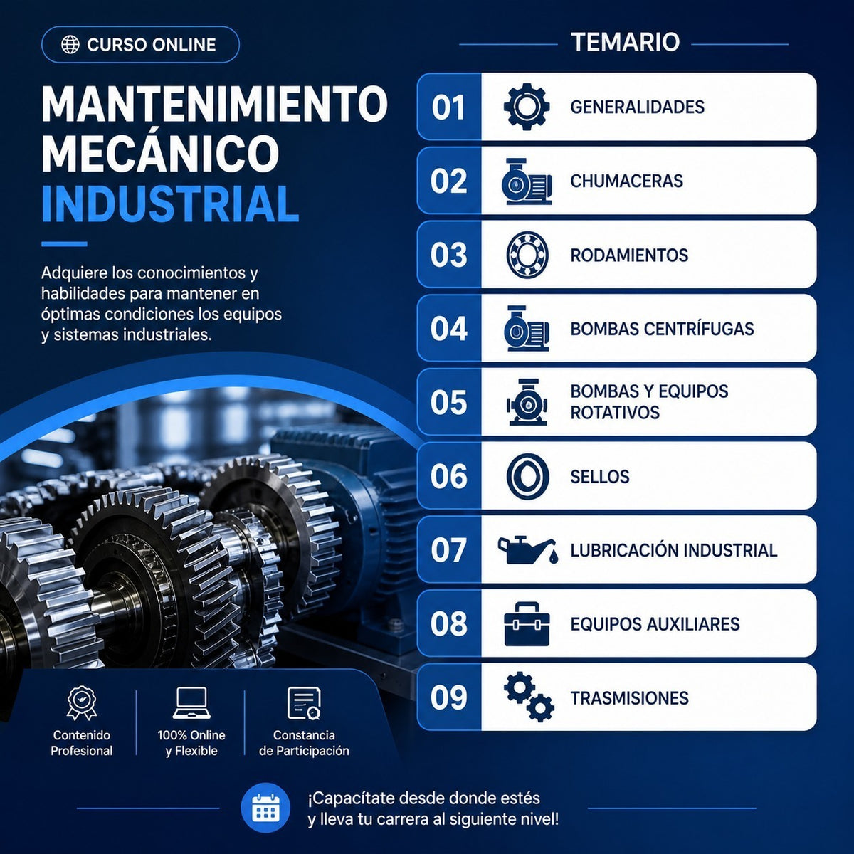 Curso Online de Mantenimiento Mécanico Industrial