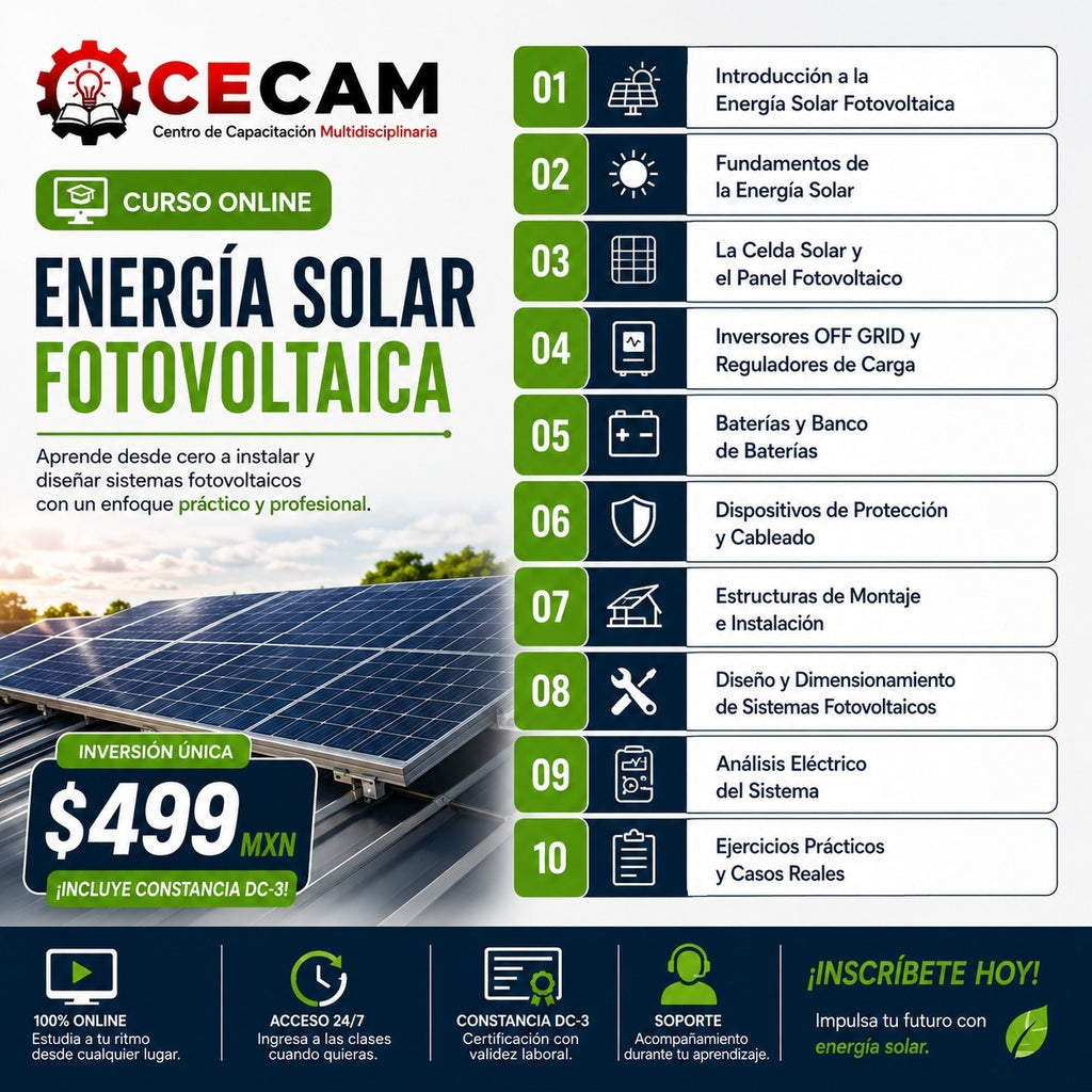 Curso Online de Energía Solar Fotovoltaíca